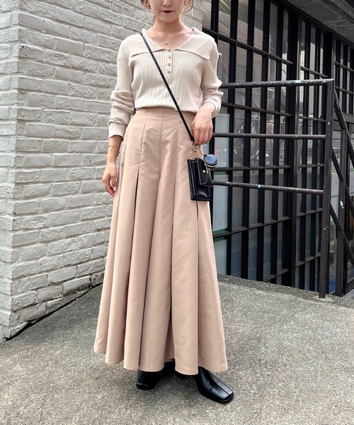 CAPRICIEUX LE'MAGE（カプリシューレマージュ）の「タックボリュームパンツ（その他パンツ・レディース・ブラック/ベージュ・FREE）」の11枚目の写真