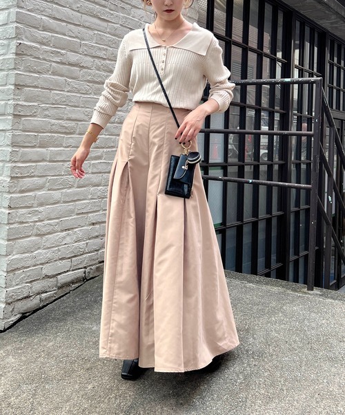 CAPRICIEUX LE'MAGE（カプリシューレマージュ）の「タックボリュームパンツ（その他パンツ・レディース・ブラック/ベージュ・FREE）」の21枚目の写真