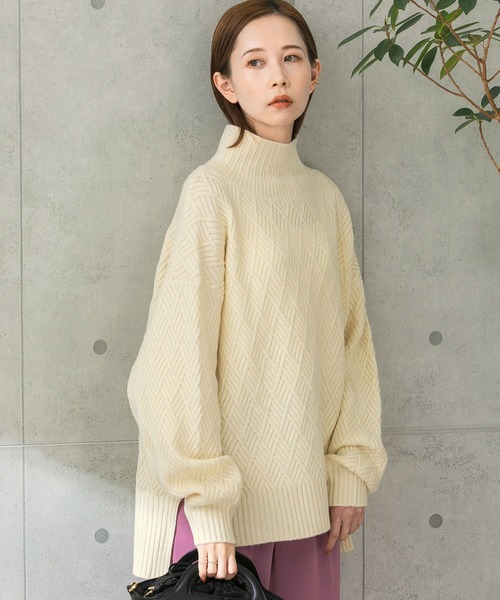 ■美品◆アーバンリサーチロッソ◆ボトルネックジグザグニットプルオーバー URBAN RESEARCH ROSSO（アーバンリサーチロッソ）の「ボトル