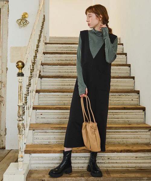 Crisp（クリスプ）の「チャンキーショートブーツ（ブーツ・レディース・ブラック・37/38）」の20枚目の写真