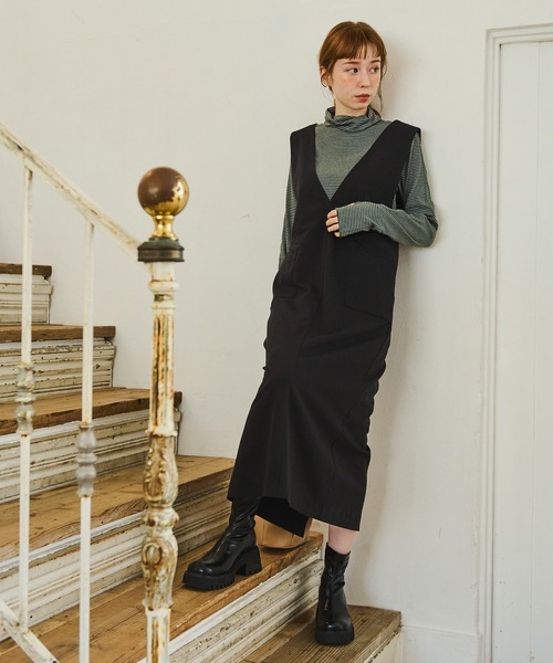 Crisp（クリスプ）の「チャンキーショートブーツ（ブーツ・レディース・ブラック・37/38）」の22枚目の写真