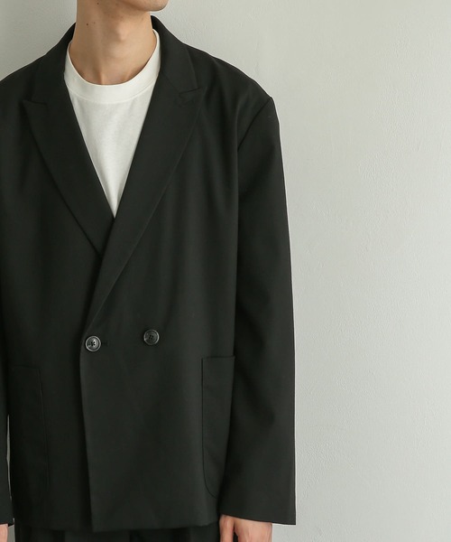 SENSE OF PLACE by URBAN RESEARCH（センスオブプレイスバイアーバンリサーチ）の「『UR TECH』ダブルテーラードジャケット（テーラードジャケット・メンズ・ブラック/ネイビー・LARGE/MEDIUM）」の5枚目の写真
