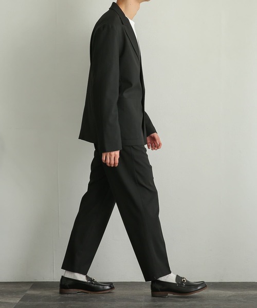 SENSE OF PLACE by URBAN RESEARCH（センスオブプレイスバイアーバンリサーチ）の「『UR TECH』ダブルテーラードジャケット（テーラードジャケット・メンズ・ブラック/ネイビー・LARGE/MEDIUM）」の9枚目の写真