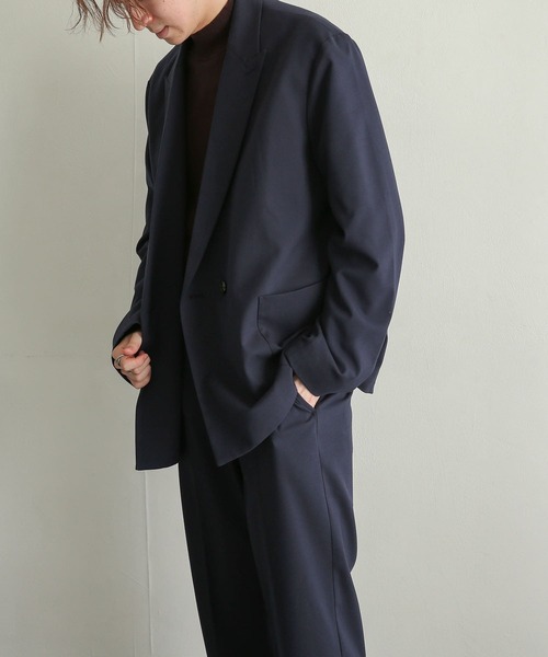 SENSE OF PLACE by URBAN RESEARCH（センスオブプレイスバイアーバンリサーチ）の「『UR TECH』ダブルテーラードジャケット（テーラードジャケット・メンズ・ブラック/ネイビー・LARGE/MEDIUM）」の13枚目の写真