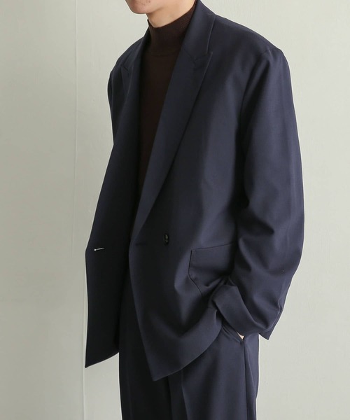 SENSE OF PLACE by URBAN RESEARCH（センスオブプレイスバイアーバンリサーチ）の「『UR TECH』ダブルテーラードジャケット（テーラードジャケット・メンズ・ブラック/ネイビー・LARGE/MEDIUM）」の14枚目の写真