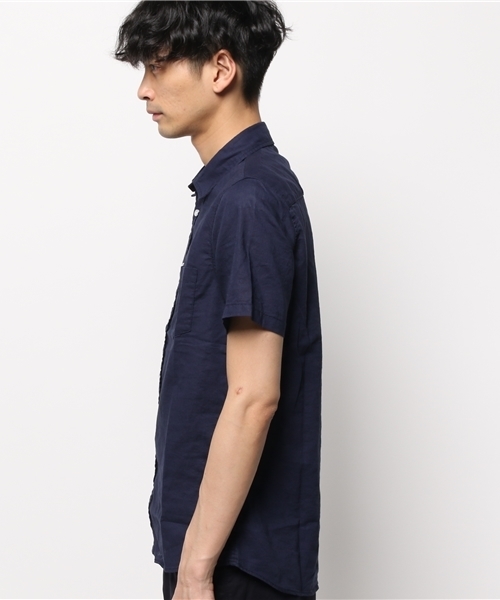 WEGO(ウィゴー)の「WEGO/フレンチリネンMIXシャツ(シャツ/ブラウス・メンズ・ホワイト/ライム/サックスブルー/ネイビー/ライトイエロー/レッド・SMALL/MEDIUM/LARGE)」の13枚目の写真