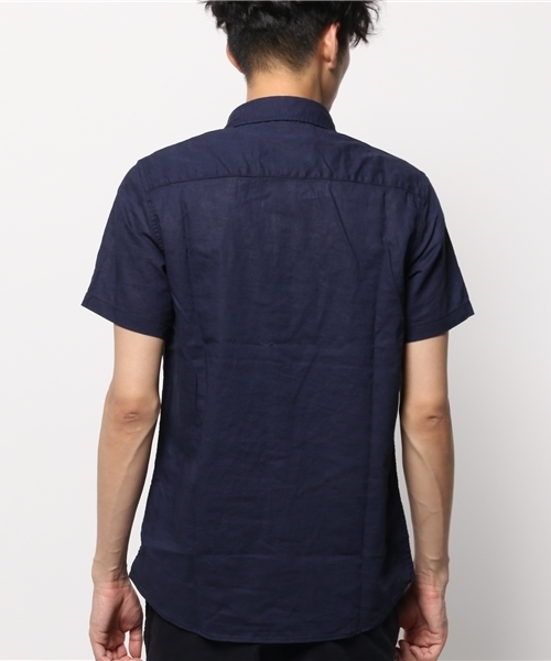 WEGO(ウィゴー)の「WEGO/フレンチリネンMIXシャツ(シャツ/ブラウス・メンズ・ホワイト/ライム/サックスブルー/ネイビー/ライトイエロー/レッド・SMALL/MEDIUM/LARGE)」の7枚目の写真