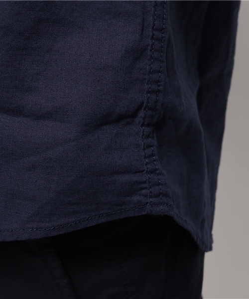 WEGO(ウィゴー)の「WEGO/フレンチリネンMIXシャツ(シャツ/ブラウス・メンズ・ホワイト/ライム/サックスブルー/ネイビー/ライトイエロー/レッド・SMALL/MEDIUM/LARGE)」の8枚目の写真