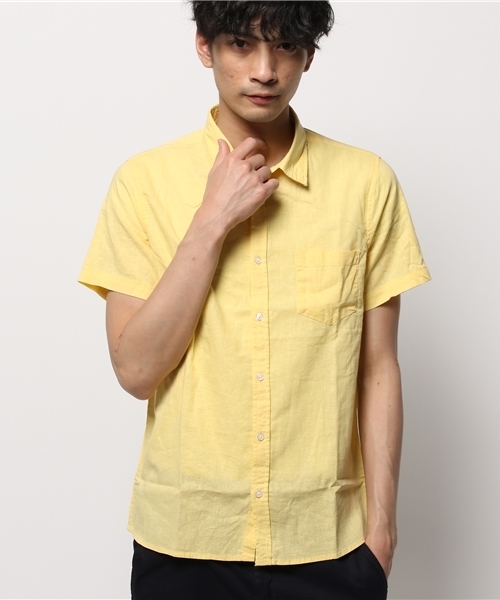 WEGO(ウィゴー)の「WEGO/フレンチリネンMIXシャツ(シャツ/ブラウス・メンズ・ホワイト/ライム/サックスブルー/ネイビー/ライトイエロー/レッド・SMALL/MEDIUM/LARGE)」の22枚目の写真