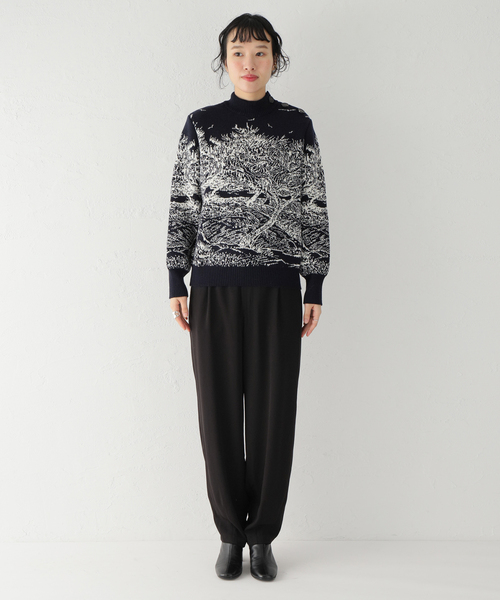 mii(ミー)の「【Mii / ミイ】KNITTED WOOL JQ SWEATE:ニット(ニット/セーター・レディース・ネイビー・MEDIUM)」の4枚目の写真