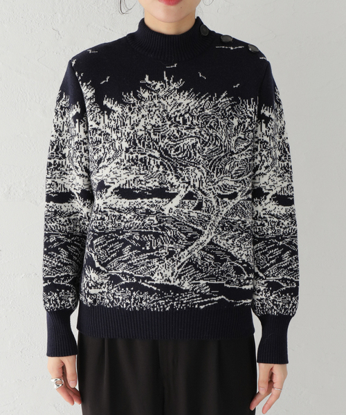 mii(ミー)の「【Mii / ミイ】KNITTED WOOL JQ SWEATE:ニット(ニット/セーター・レディース・ネイビー・MEDIUM)」の5枚目の写真