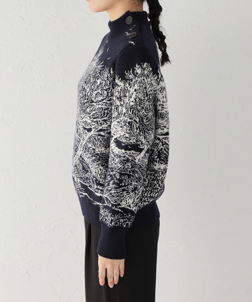 mii(ミー)の「【Mii / ミイ】KNITTED WOOL JQ SWEATE:ニット(ニット/セーター・レディース・ネイビー・MEDIUM)」の6枚目の写真