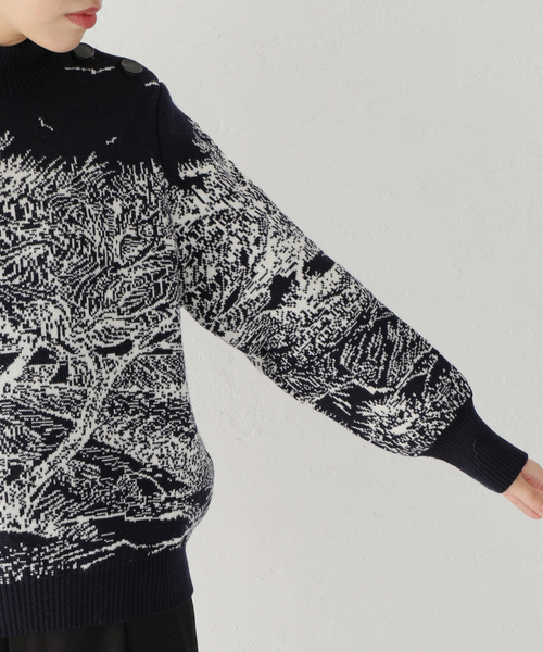 mii(ミー)の「【Mii / ミイ】KNITTED WOOL JQ SWEATE:ニット(ニット/セーター・レディース・ネイビー・MEDIUM)」の10枚目の写真