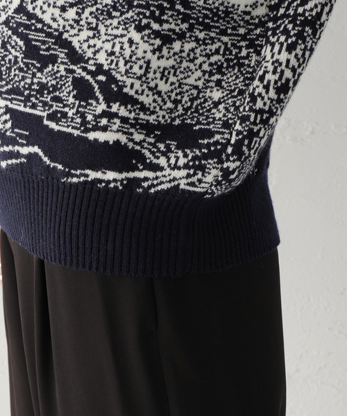 mii(ミー)の「【Mii / ミイ】KNITTED WOOL JQ SWEATE:ニット(ニット/セーター・レディース・ネイビー・MEDIUM)」の14枚目の写真