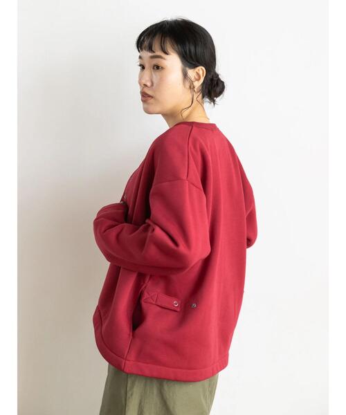 CRAFT STANDARD BOUTIQUE(クラフトスタンダードブティック)の「裏起毛カーディガン *(カーディガン/ボレロ・レディース・チャコールグレー/カーキ/アイボリー/レッド/モカ/パープル・L/M)」の15枚目の写真