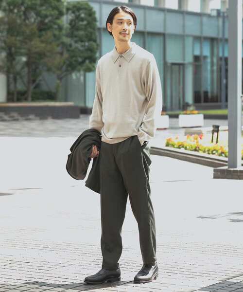 URBAN RESEARCH DOORS（アーバンリサーチドアーズ）の「LIFE STYLE TAILOR　ウールライクツイルパンツ（スーツパンツ・メンズ・グリーン系その他/ネイビー・MEDIUM/LARGE/X-LARGE/SMALL）」の14枚目の写真