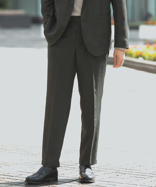 URBAN RESEARCH DOORS（アーバンリサーチドアーズ）の「LIFE STYLE TAILOR　ウールライクツイルパンツ（スーツパンツ・メンズ・グリーン系その他/ネイビー・MEDIUM/LARGE/X-LARGE/SMALL）」の3枚目の写真