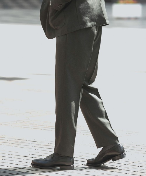 URBAN RESEARCH DOORS（アーバンリサーチドアーズ）の「LIFE STYLE TAILOR　ウールライクツイルパンツ（スーツパンツ・メンズ・グリーン系その他/ネイビー・MEDIUM/LARGE/X-LARGE/SMALL）」の11枚目の写真