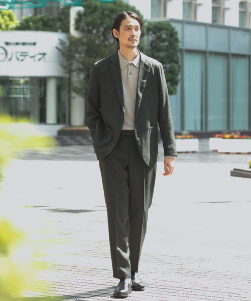 URBAN RESEARCH DOORS（アーバンリサーチドアーズ）の「LIFE STYLE TAILOR　ウールライクツイルパンツ（スーツパンツ・メンズ・グリーン系その他/ネイビー・MEDIUM/LARGE/X-LARGE/SMALL）」の21枚目の写真