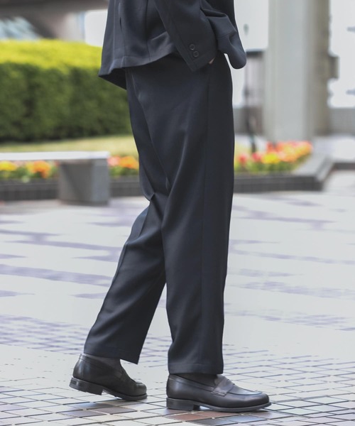 URBAN RESEARCH DOORS（アーバンリサーチドアーズ）の「LIFE STYLE TAILOR　ウールライクツイルパンツ（スーツパンツ・メンズ・グリーン系その他/ネイビー・MEDIUM/LARGE/X-LARGE/SMALL）」の4枚目の写真