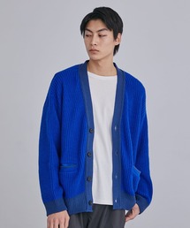 カラーラインウールオーバーカーディガン