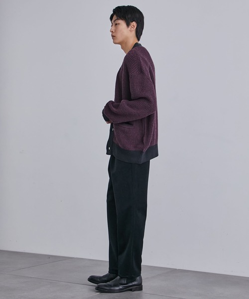 UNITED TOKYO（ユナイテッドトウキョウ）の「カラーラインウールオーバーカーディガン（カーディガン/ボレロ・メンズ・ブラック/バーガンディー/ブルー・1/2）」の19枚目の写真