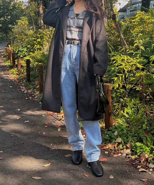 Lamoa（ラモア）の「Lamoa/オーバーサイズ ロング チェスターコート（チェスターコート・レディース・アイボリー/ブラック・FREE）」の12枚目の写真