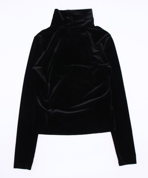 M TO R（ムウトアール）の「［TOPS］VELOR TURTLENECK TOPS（Tシャツ/カットソー・レディース・ブラック/ホワイト/ライトグレー・FREE）」の4枚目の写真