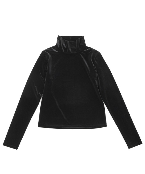 M TO R（ムウトアール）の「［TOPS］VELOR TURTLENECK TOPS（Tシャツ/カットソー・レディース・ブラック/ホワイト/ライトグレー・FREE）」の9枚目の写真