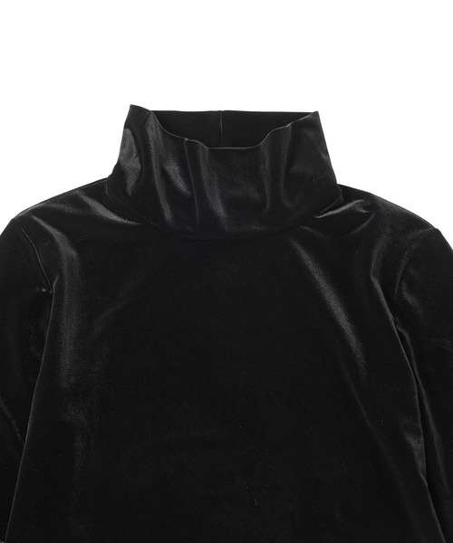 M TO R（ムウトアール）の「［TOPS］VELOR TURTLENECK TOPS（Tシャツ/カットソー・レディース・ブラック/ホワイト/ライトグレー・FREE）」の11枚目の写真