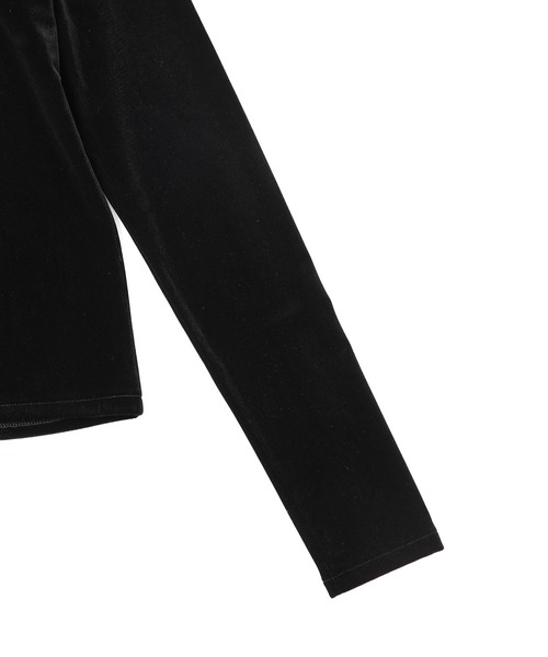 M TO R（ムウトアール）の「［TOPS］VELOR TURTLENECK TOPS（Tシャツ/カットソー・レディース・ブラック/ホワイト/ライトグレー・FREE）」の13枚目の写真