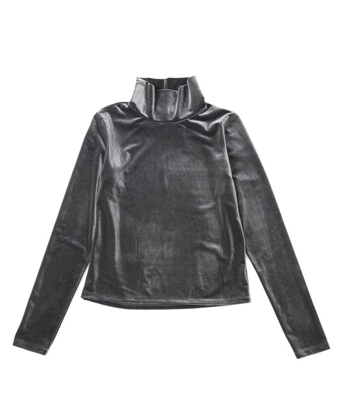 M TO R（ムウトアール）の「［TOPS］VELOR TURTLENECK TOPS（Tシャツ/カットソー・レディース・ブラック/ホワイト/ライトグレー・FREE）」の16枚目の写真
