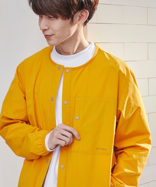 coen（コーエン）の「SIERRATEXノーカラーブルゾン（ブルゾン・メンズ・ブラック/ベージュ/オレンジ/ダークグレー・S/M/L/XL）」の10枚目の写真