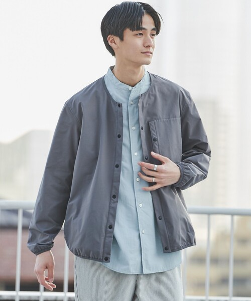 coen（コーエン）の「SIERRATEXノーカラーブルゾン（ブルゾン・メンズ・ブラック/ベージュ/オレンジ/ダークグレー・S/M/L/XL）」の13枚目の写真