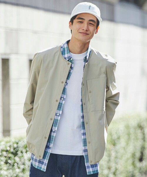 coen（コーエン）の「SIERRATEXノーカラーブルゾン（ブルゾン・メンズ・ブラック/ベージュ/オレンジ/ダークグレー・S/M/L/XL）」の15枚目の写真