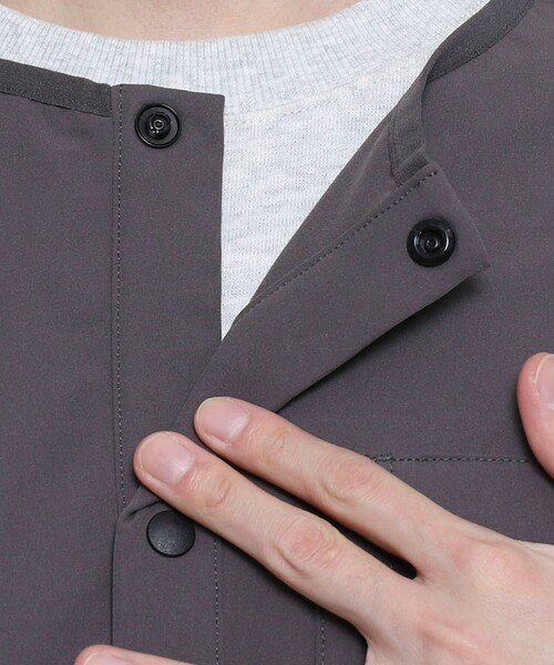 coen（コーエン）の「SIERRATEXノーカラーブルゾン（ブルゾン・メンズ・ブラック/ベージュ/オレンジ/ダークグレー・S/M/L/XL）」の22枚目の写真