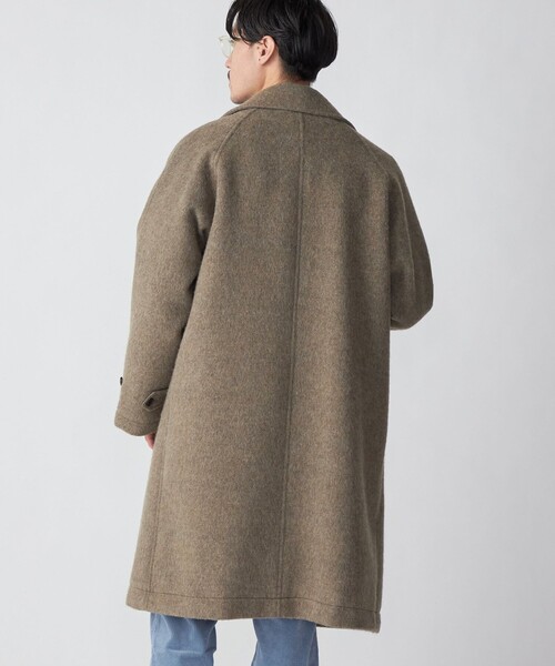 SHIPS（シップス）の「SHIPS: ウール シャギー ボンディング ラグランコート（ステンカラーコート・メンズ・ダークグレー/ベージュ・SMALL/MEDIUM/LARGE/X-LARGE）」の7枚目の写真