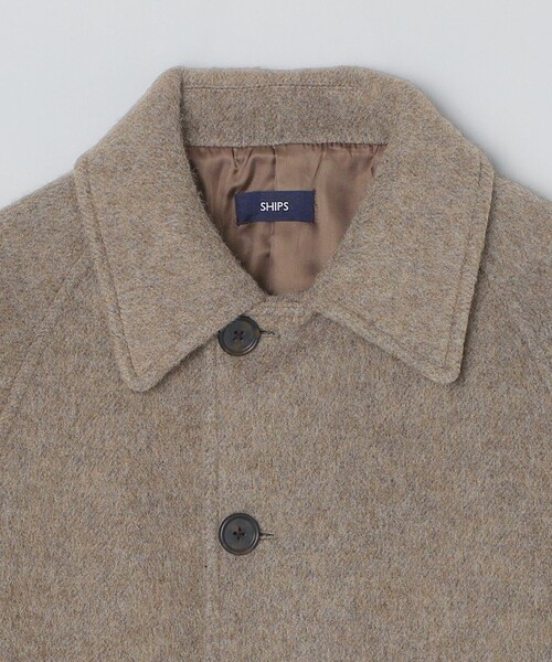 SHIPS（シップス）の「SHIPS: ウール シャギー ボンディング ラグランコート（ステンカラーコート・メンズ・ダークグレー/ベージュ・SMALL/MEDIUM/LARGE/X-LARGE）」の20枚目の写真