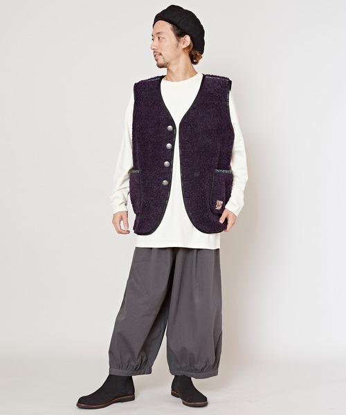 チャイハネ（チャイハネ）の「【チャイハネ】Amina×grn ボナトアMEN'Sベスト（ベスト・メンズ・パープル系その他/ベージュ・FREE）」の13枚目の写真