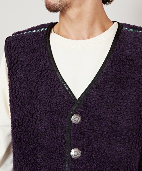 チャイハネ（チャイハネ）の「【チャイハネ】Amina×grn ボナトアMEN'Sベスト（ベスト・メンズ・パープル系その他/ベージュ・FREE）」の19枚目の写真