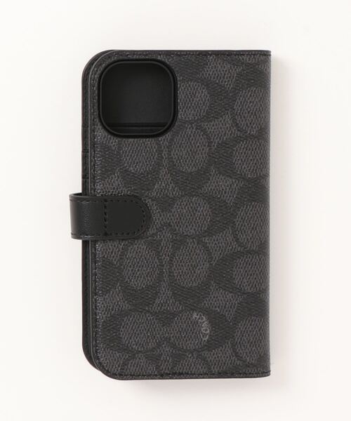 COACH(コーチ)の「IPHONE 14 フォリオ・シグネチャー キャンバス(スマホケース/カバー・レディース・ブラック系その他・ONE)」の3枚目の写真