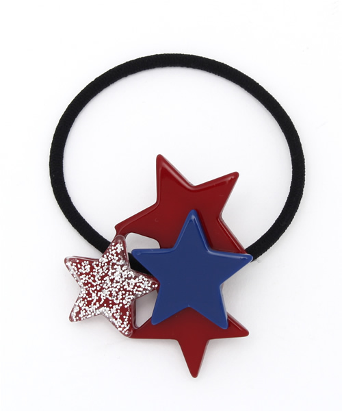 BEAMS BOY（ビームスボーイ）の「BEAMS BOY / スターヘアゴム（ヘアゴム・レディース・ブラック/イエロー/ホワイト/ネイビー・ONE SIZE）」の3枚目の写真