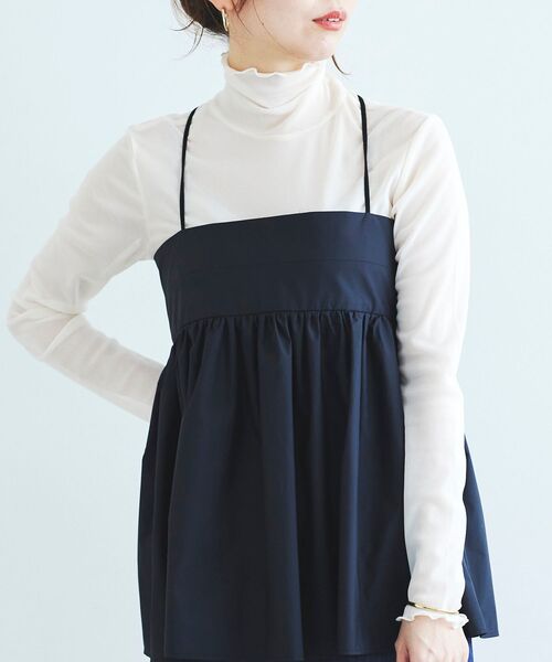 le.coeur blanc(ルクールブラン)の「シアータートル(Tシャツ/カットソー・レディース・ブラック/オフホワイト/グレー・38)」の2枚目の写真