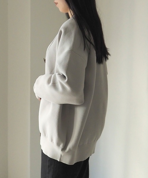 Riberry（リベリー）の「スポンジニットカーディガン（カーディガン/ボレロ・レディース・グレー/ミント/オフホワイト/ブラック・MEDIUM）」の21枚目の写真