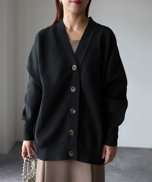 Riberry（リベリー）の「スポンジニットカーディガン（カーディガン/ボレロ・レディース・グレー/ミント/オフホワイト/ブラック・MEDIUM）」の16枚目の写真