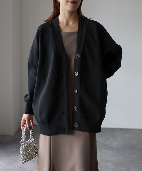 Riberry（リベリー）の「スポンジニットカーディガン（カーディガン/ボレロ・レディース・グレー/ミント/オフホワイト/ブラック・MEDIUM）」の17枚目の写真