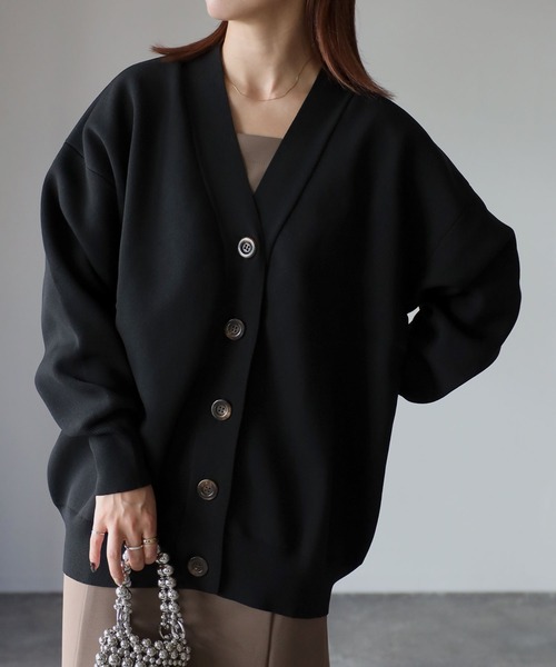 Riberry（リベリー）の「スポンジニットカーディガン（カーディガン/ボレロ・レディース・グレー/ミント/オフホワイト/ブラック・MEDIUM）」の18枚目の写真