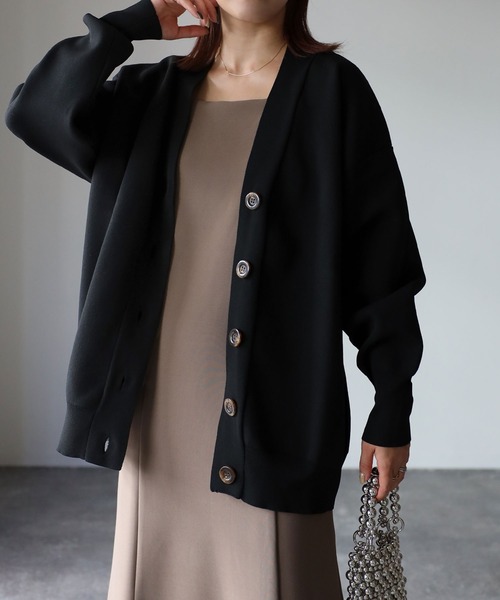 Riberry（リベリー）の「スポンジニットカーディガン（カーディガン/ボレロ・レディース・グレー/ミント/オフホワイト/ブラック・MEDIUM）」の19枚目の写真