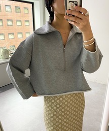 ハーフZIPショートスウェット