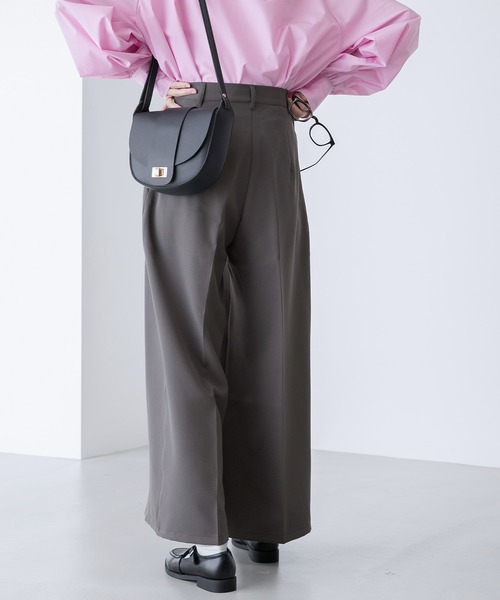BONLECILL（ボンルシール）の「コクーンシルエット タックワイドスラックス（スラックス・レディース・ブラック/チャコールグレー・M/L）」の11枚目の写真